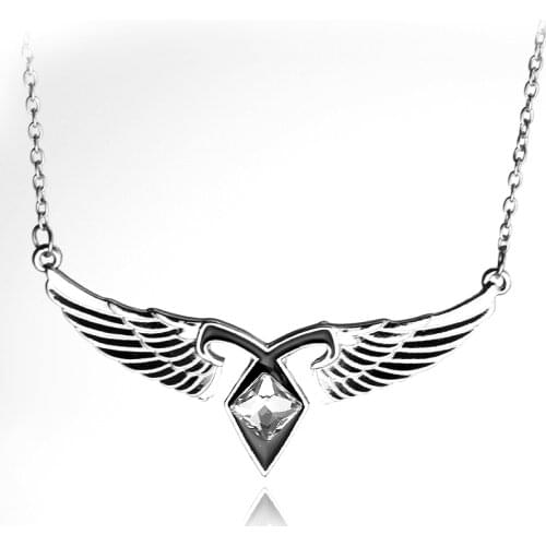 Dongsheng City Of Bones Angels Force Movie Necklace Mortal Instruments Rhinestone Wing Pendant Necklace Fashion Movie Jewelry