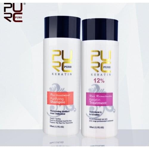 PURC 12% formalin Brazilian chocolate keratin treatment 2020 hot sale the best hair care set make hair smoothing and shine