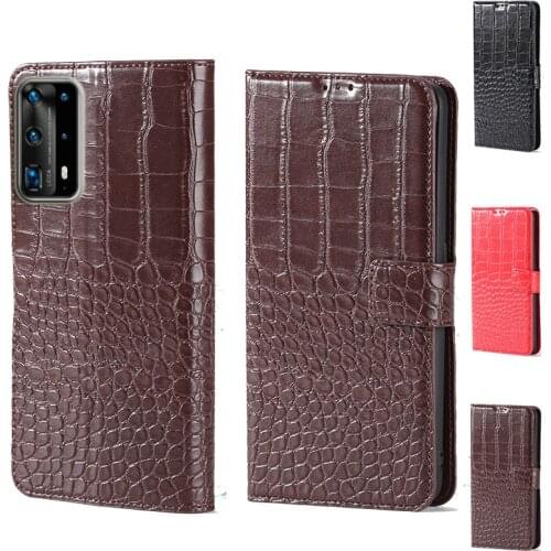 Luxury Crocodile design Flip Leather Wallet Phone Case For Huawei P40 Pro Plus Stand Function Phone cover card slot