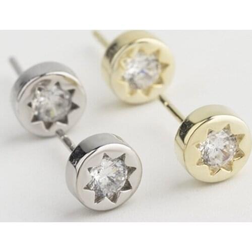 Stud Earrings Star With Zircon Thomas Style Glam Fashion Good Jewerly For Women,2020Ts Gift In 925 Sterling Silver,Super Deal