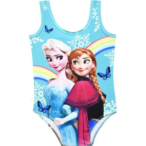 Girls Swimsuit One Piece Children Swimwear Frozen Elsa Anna Kids Baby Swimming Skirt Lovely Bikini Sling Bathing Suit Beach Wear