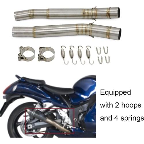 Motorcycle Exhaust Middle Link Pipe Tupe Slip On For Suzuki Hayabusa GSX1300R GSXR1300 2008- 2017 Year