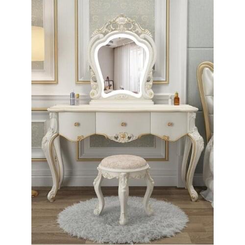 European style dressing table and bedroom storage cabinet