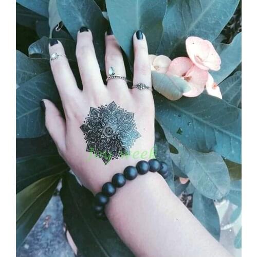 Waterproof Temporary Tattoo Sticker sexy clavicle lotus henan mandala totem tatto flash tatoo fake tattoos for girl women