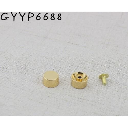 50pcs 10pcs copper High quality Solid Rivets Fasteners Gold High Quality Leather Crafts Bags shoes Studs