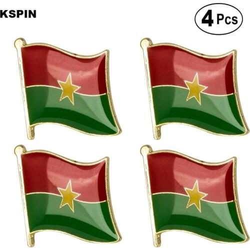Burkina Faso Flag Pin Lapel Pin Badge Brooch Icons 4pcs