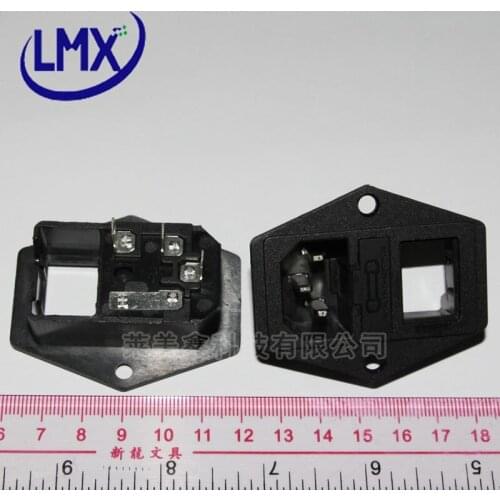 10pcs/lot 250V 10A IEC 320 C14 3 Pins AC Power Inlet Socket Screw Type W Switch Holder free shipping