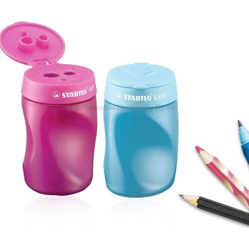 Stabilo 4502 3 In 1 Pencil Sharpener Durable Antirust Blade Plastic Shell Safty Cutting Smoothly 8MM/10MM/3.15MM Pore Diameter