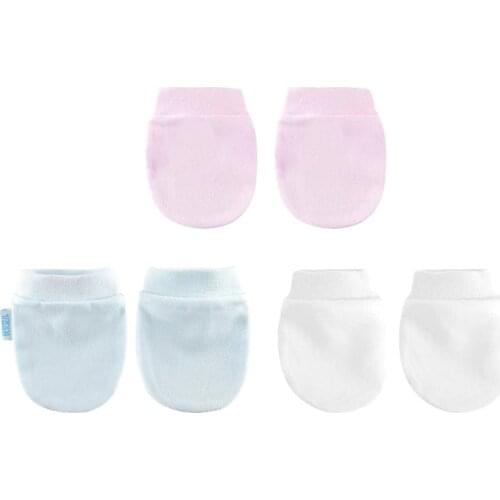 4 Pair/set Simple Cute Baby Knit Gloves Newborn Anti-eat Hand Anti-Grab Glove New Dropship