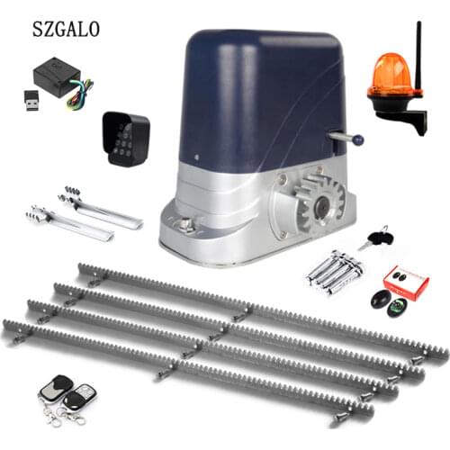 Rack & pinion Automatic Sliding Gate Opener Closer engine for house Cantilever Automatic Slide Gate Revolving Doors with 4M Zip
