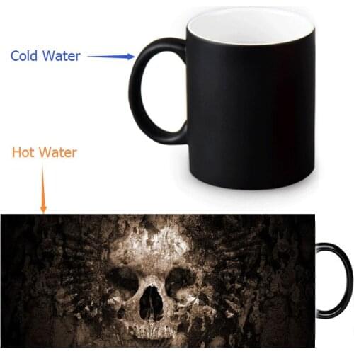 Free shipping Quake Mug Color change Ceramice Mug/ Heat Sensitive Pixel Magic Mugs 350ml
