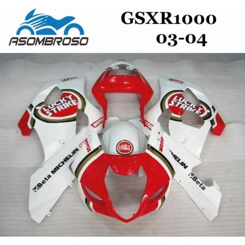 Free gifts Motorcycle Fairing set for Suzuki 2003 2004 GSXR 1000 03 04 GSXR1000 K3 K4 Lucky Strike aftermarket Fairings parts