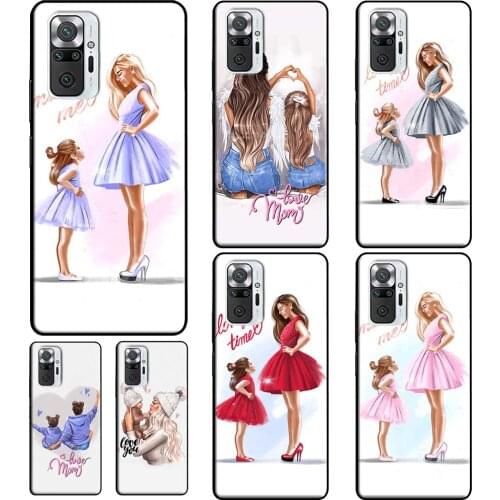 Super Mom Baby Girl Son Daughter For Xiaomi Redmi Note 10 Pro 7 8T 9S Note 8 9 Pro Case For Redmi 9C 9A 8A 9T K40 Fundas