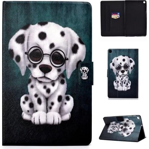 Flip Case For Samsung Galaxy Tab A 8.0" 2019 SM-P200 SM-P205 8 inch Funda Stand Tablet Fashion Pattern Dog Fundas Coque Cover
