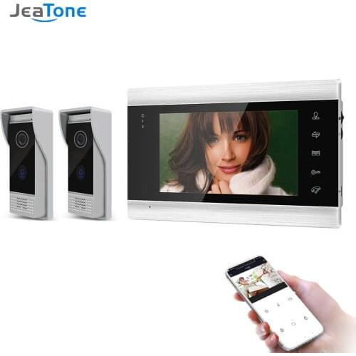 Jeatone 7 Inch Wireless WIFI Smart IP Video Doorbell Intercom System with with x720P Waterproof Door Phone Camera,Support Record