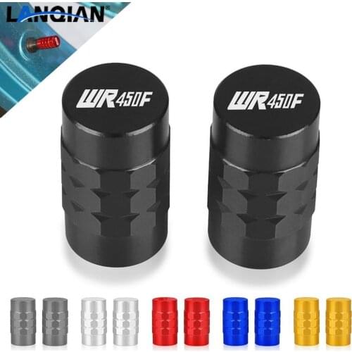 With Logo "WR450F" For YAMAHA WR450F WR 450F Motorcycle Wheel Tire Valve stem caps Cover Air Aluminum Valve Caps Stem Cover