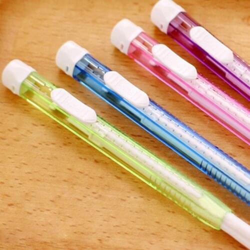 Creative Mechanical Pen-shaped Eraser Triangle Push-pull Eraser Can Easily Erase Corners School Supplies Students And Children