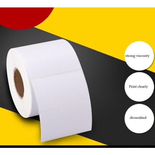 Copperplate Label Paper 100x80*60 90 70x50 40 30 Barcode Printer Carbon Belt Commodity Price Printing Blank Stickers