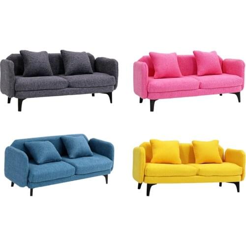Miniature Dollhouse Sofa Dollhouse Furniture Miniatures Dollhouse Accessory Kids Doll House Toys Kids Children Pretend Play Toy