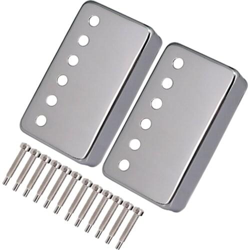 Set of 2 Humbucker Pickup Covers Metal Accessories for Electric Guitar Pickups Compatible with LP Guitars 50mm 52mm