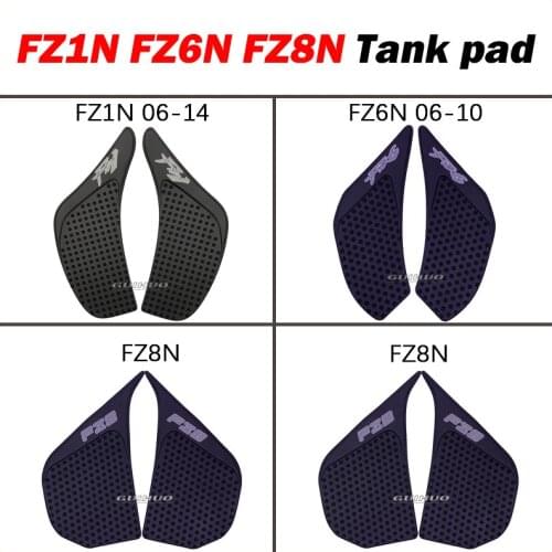 Motorcycle Tank Traction Side Pad Gas Fuel Knee Grip Decal For Yamaha FZ1N FZ6N FZ8N