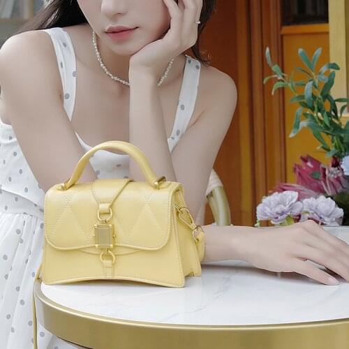 New Texture Korean Trend Fashion One-shoulder Bag Small Square Bag Summer Cross-body Bag Crocodile Grain Diamond Lattice Bag