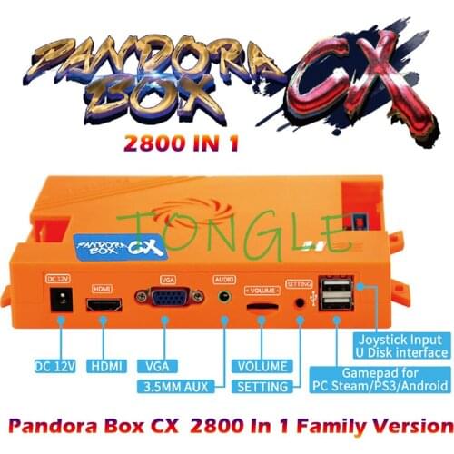 Latest Pandora Box CX 2800 in 1 Family board Support Save Game / 3P 4P / add FBA MAME SFC SNES MD Game 3D tekken Mortal Kombat