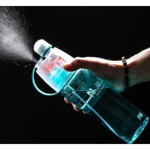 2021 New 600Ml 3 Color Solid Plastic Spray Cool Summer Sport Water Bottle Portable Climbing Outdoor Bike Shaker My Water Bottles