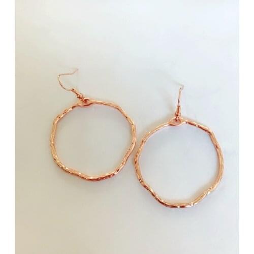 New Hammered Hoop Earring Round Earrings