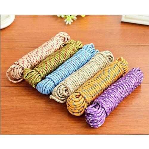 New Design 10m Colorful Multifunction Nylon Washing Clothes Line Rope Clothesline String 10m Hangers Racks Clotheslines