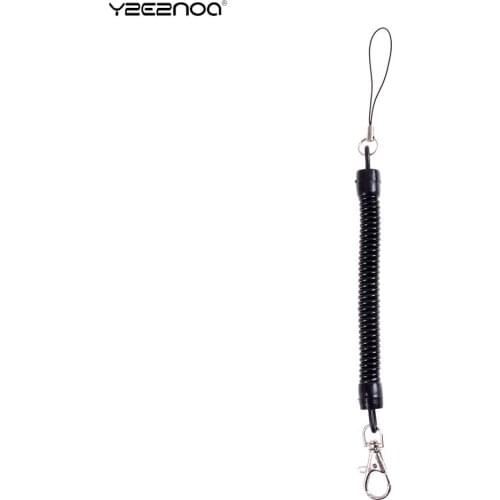 Plastic Spring Elastic Rope Security Gear Tool For Airsoft Outdoor Hiking Camping Anti-lost Phone Keychain 5 Pcs Retractable