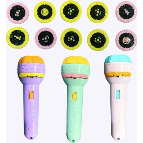 Flashlight Projector Projection Lighting Lamps Early Education toys with Dinosaur Pattern Interactive Luminous Toy For children