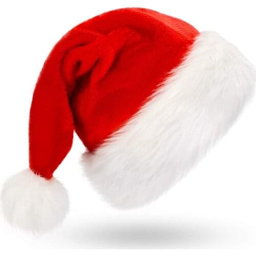 Christmas Santa Hat Christmas Eve Christmas Secret Velvet Short Plush Santa hat super soft Christmas hat Holiday Props Festival