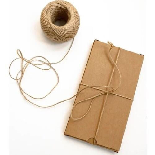 50/80/100m Natural Jute Twine Burlap String Hemp Rope Party Wedding Gift Wrapping Cords Thread DIY Scrapbooking Florists Craft