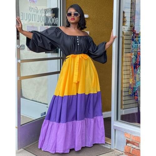 2021 Summer Plus Size Women White Shirt Casual Home Long Sleeve Button Loose Black Long Maxi Dresses