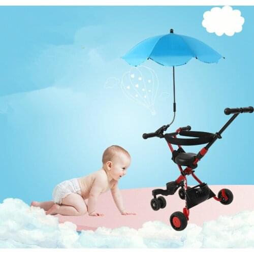 Baby Stroller Umbrella Nylon Anti-UV Sun Canopy Cover 360 Adjustable Pram Umbrellas Stretch Stand Holder Stroller Accessories
