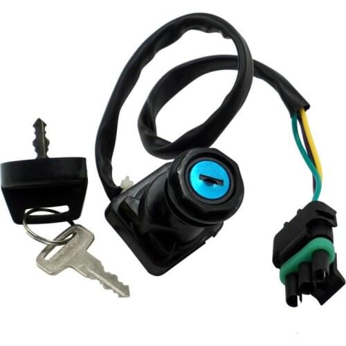 1PC 3 Wire Motorcycle Lock Cylinder Lgnition Switch Lock with 2 Key,Black Ignition Key Switch Electric Door Lock Parts of moped