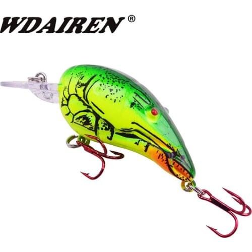 1Pcs Crank Fishing Lures 3D Shrimp Minnow 7cm 11.5g Artificial Floating Hard Wobblers With 6# Red Hook Carankbait Fishing Tackle
