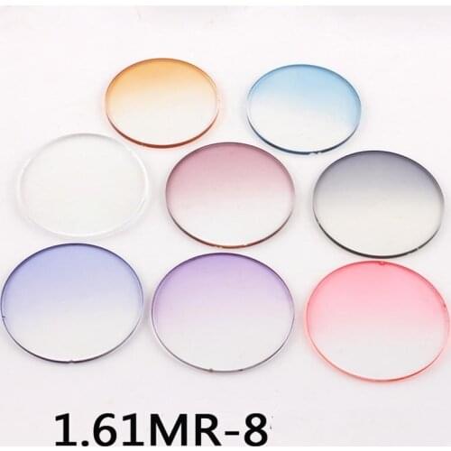2 PCs 1.61 1.67 Anti Blue Light Myopia Hyperopia Gradient Color Glasses Lens light Color Optical Prescription Sunglasses Lenses