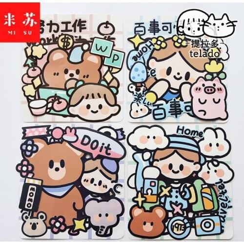 20sets/lot Kawaii Stationery Stickers Abu cute girl Diary Planner Decorative Mobile Stickers Scrapbooking DIY Craft Stickers