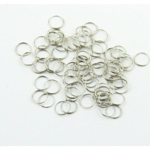 200pcs/Lot 11mm Crystal Prism Connectors Stainless Steel Rings Chromium Color Free Shipping