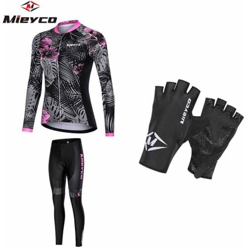 2021 Bicycle Clothes Women Cycling Sets Summer Pro Team MIEYCO Road Bike Long Sleeve Clothing Womens Mtb Jersey Set Sport Wear