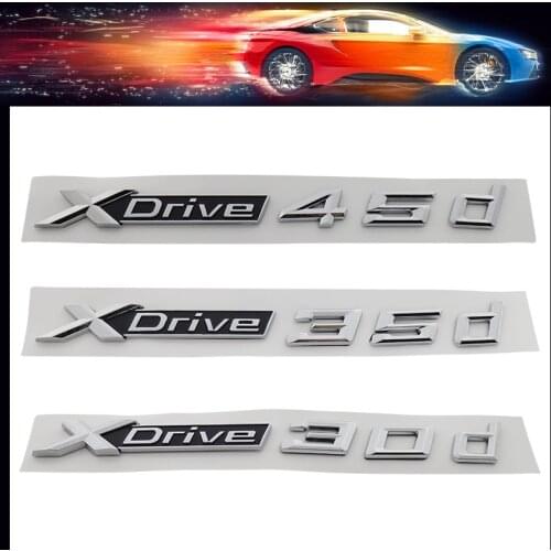 3D Premium XDrive X Drive 30d 35d 45d Hood Fender trunk Rear Bonnet Decal Emblem Badge Sticker for X1 X3 X5 X6 E83 E84 F25 F26