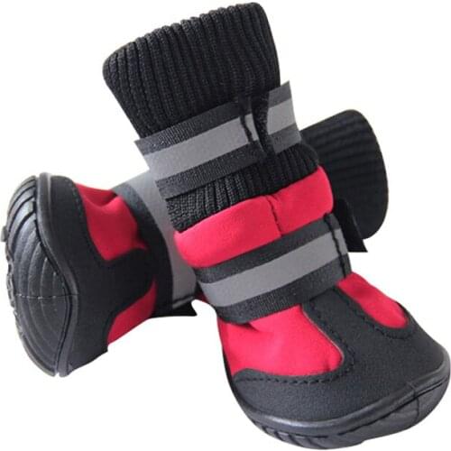 4Pcs/Set Spring Winter Pet Dog Shoes Waterproof Small Big Dogs Boots Cotton Non Slip XS XL For ChiHuaHua Pet 2021 New