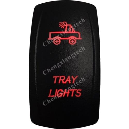 Red Led Car Boat Dashboard Light Rocker Toggle Switch Tray Lights 5P ON OFF SPST for Carling ARB Narva 4x4 Style