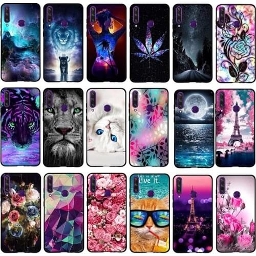 6.3" For Huawei Y6P Case MED-LX9N Cover Bumper Soft Silicone TPU Back Cover Phone Cases for Huawei Y6P MED-LX9N Y 6P 2020 Case
