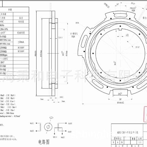 8-Pole, 6-Pole, 4-Pole, 2-Pole Rotary Transformer for New Energy Motor