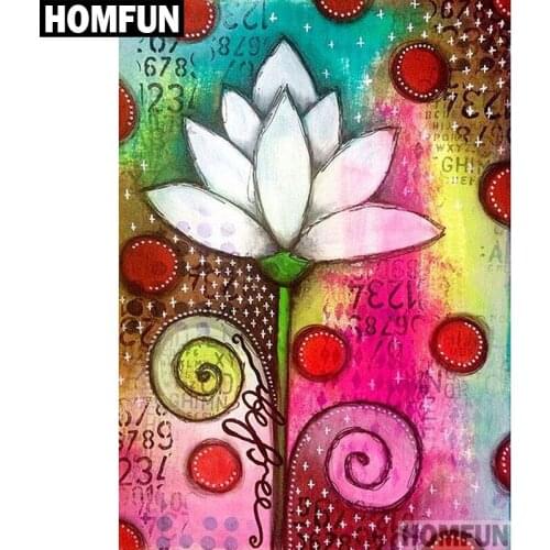 HOMFUN Full Square/Round Drill 5D DIY Diamond Painting "Flowers" 3D Embroidery Cross Stitch 5D Home Decor Gift A00675