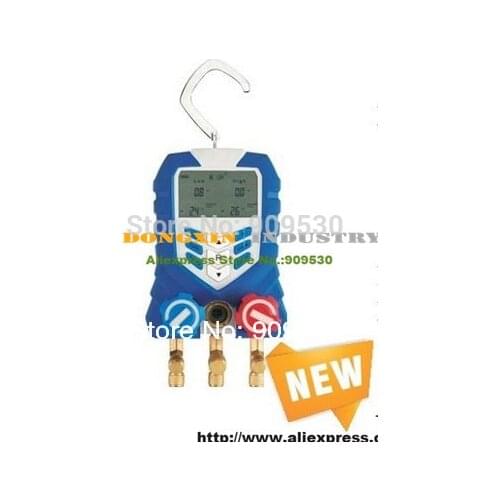 Free shipping Havc New Accurate Digital manifold gauge for refrigerants charing pressure and temperature measurement
