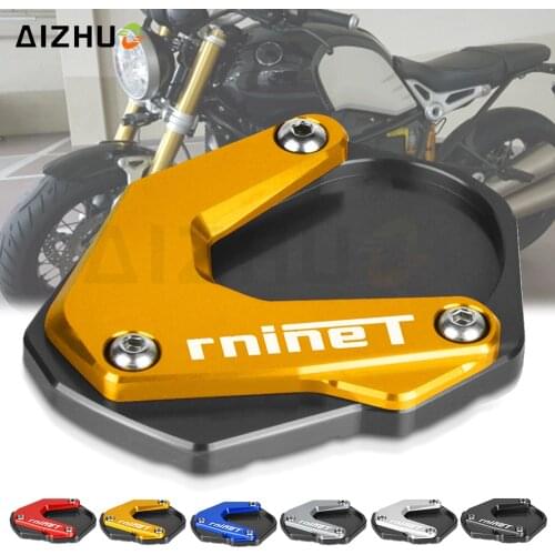 Motorcycle CNC Foot Side Stands Extension Pad Support Plate Enlarge Stand FOR BMW R Nine T R nineT RnineT RNINET 2014 2015 2016